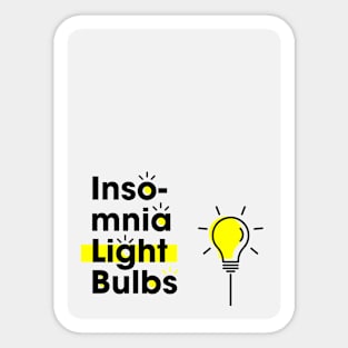 Insomnia Light Bulbs Sticker